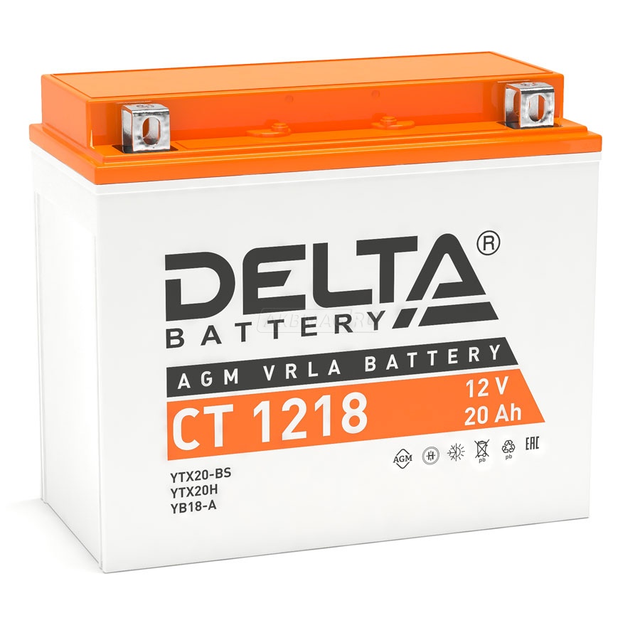 Аккумулятор Delta Battery CT1218 AGM 12V 18Ah 250A, Delta Battery